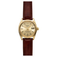 Vintage 1974 Rolex Oyster Perpetual Date 18K YG 1503 Auto Champagne 34mm