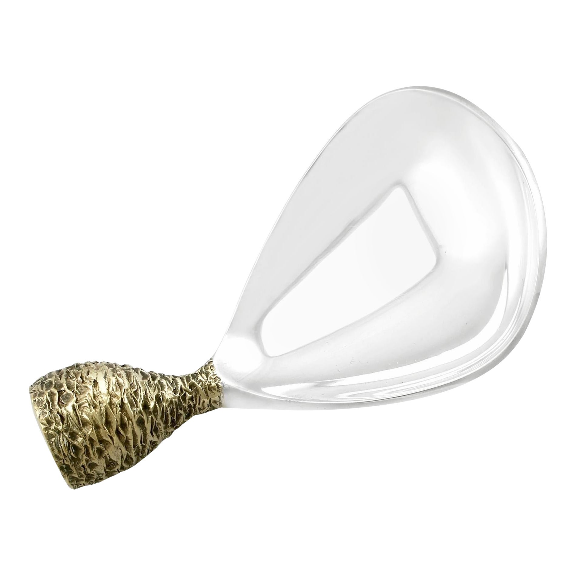 Vintage Sterling Silver Caddy Spoon by Stuart Devlin, London, 1974