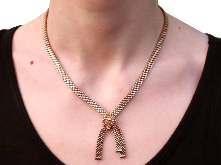 Vintage 1975 9k Yellow Gold Necklace For Sale at 1stDibs