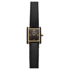 Vintage 1975 Cartier Tank Palissandre de Rio Vermeil Rosewood Dial Manual 25mm