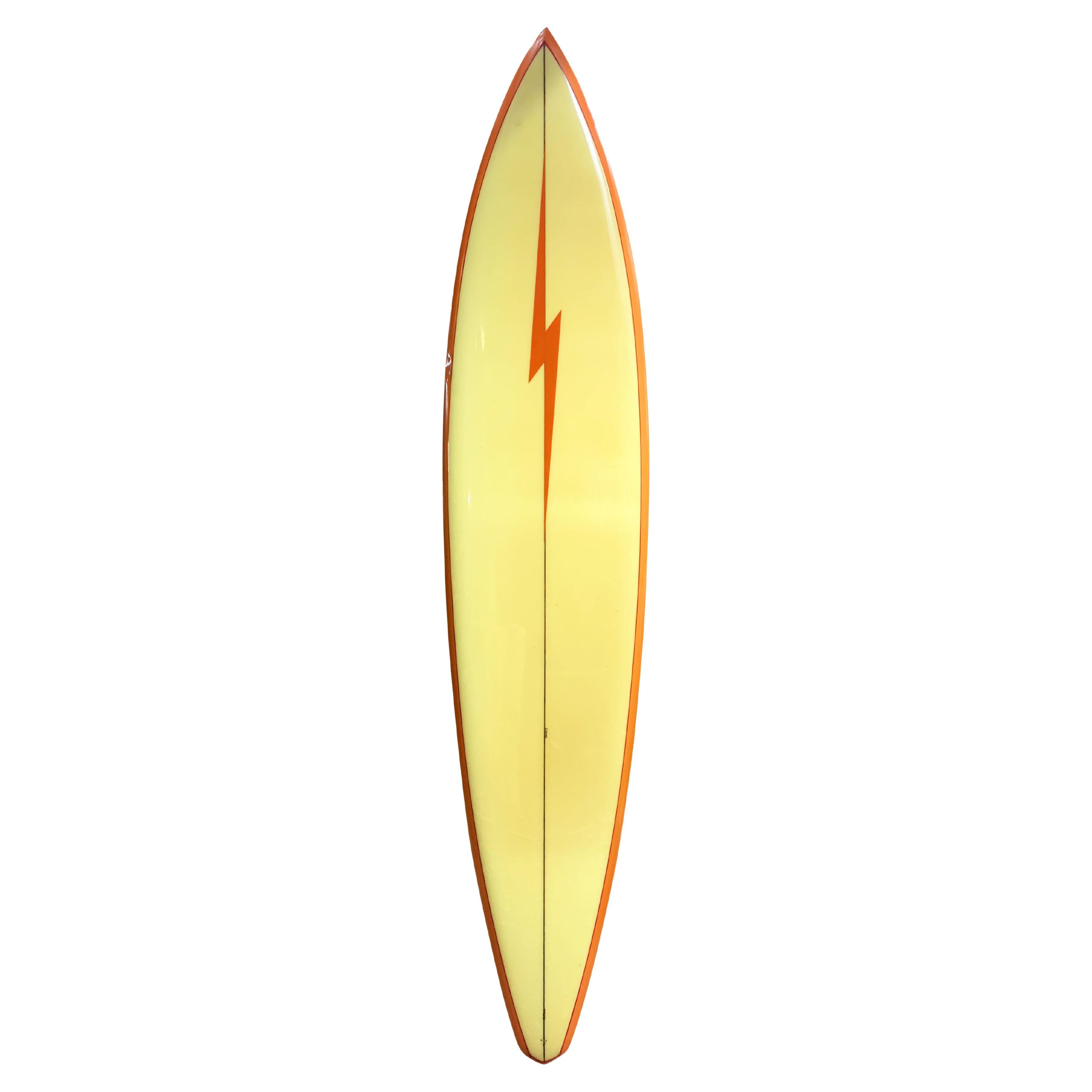 Vintage 1975 Gerry Lopez Shaped Lightning Bolt Surfboard