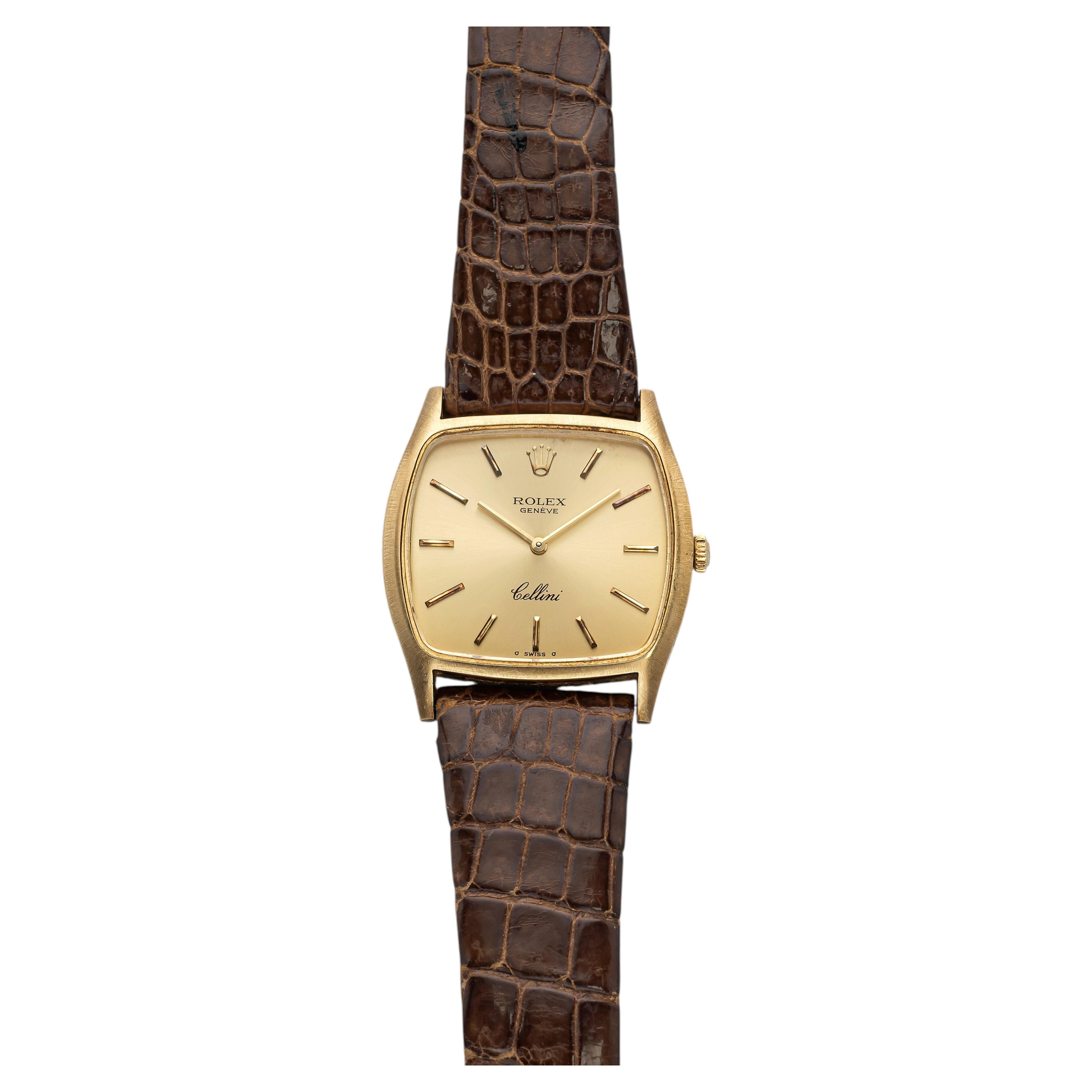 Vintage 1975 Rolex Cellini 3805 18K YG Champagne Dial Manual 31mm