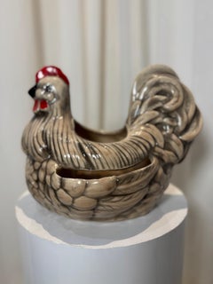 Vintage 1976 Arnel's Hand-Painted Ceramic Hen Planter – Farmhouse Country Decor
