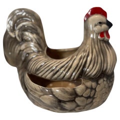 Vintage 1976 Arnel's Hand-Painted Ceramic Hen Planter – Farmhouse Country Decor