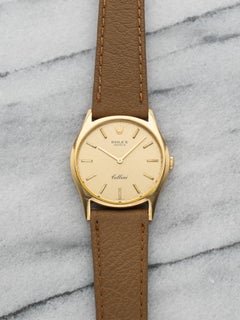 Vintage 1976 Rolex Cellini 18K YG 3804 Manual Wind Champagne Dial 30mm