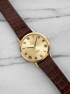 Vintage 1976 Rolex Cellini 18K YG 4112 Manual Champagne Roman 33mm
