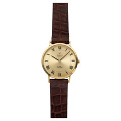 Vintage 1976 Rolex Cellini 18K YG 4112 Manual Champagne Roman 33mm