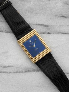 Vintage 1976 Rolex Cellini 4012 18K Yellow Gold Blue Foil Dial Manual 31 mm