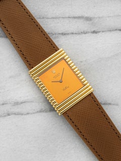 Vintage 1976 Rolex Cellini 4012 18K YG Manual Rare Orange Foil Dial 24mm