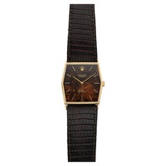 Vintage 1976 Rolex Cellini 4132-32 18K Yellow Gold Burlwood Dial Manual 29mm