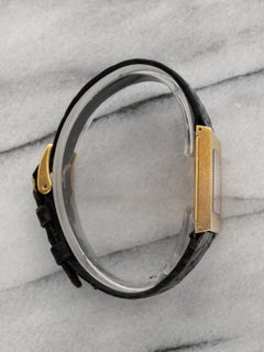 Vintage 1976 Rolex Cellini Asymmetric 4126 18K Gold Manual Wind Wood Dial 28x28m