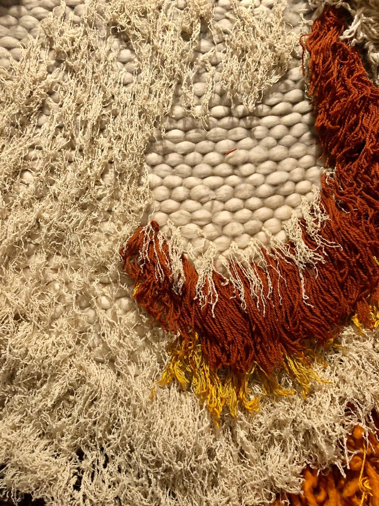 Vintage 1977 Multicolored Large Scale Textile Art by Rinske Car at 1stDibs