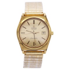 Vintage 1977 Omega Seamaster Gold Plated Quartz Watch Ref MD 1960088