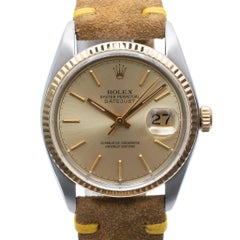 Vintage 1977 Rolex Datejust 36MM 16013 Stainless Steel & 18K Yellow Gold Watch