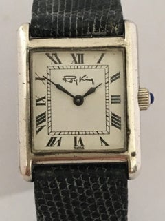 Vintage 1977 Roy King Solid Silver Tank Watch