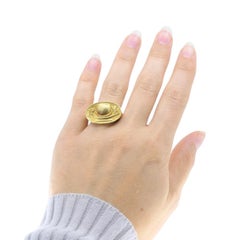 Vintage 1978 Egyptian Revival 18k Gold Signet Ring