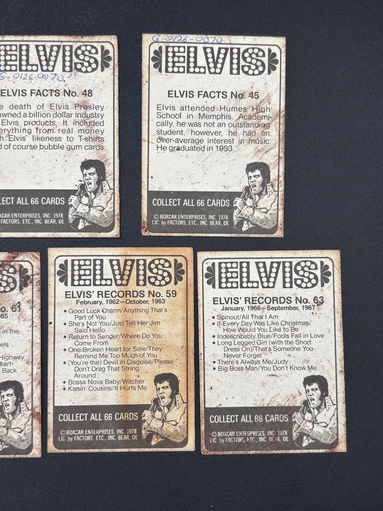 ELVIS トレーディングカード 約100枚セット Vintage 1978 Elvis Presley Trading Card Set by Boxcar Enterprises