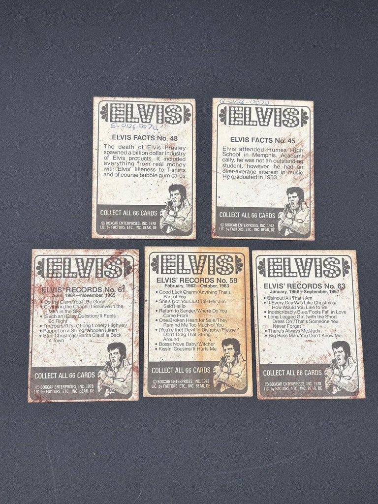 Vintage 1978 Elvis Presley Trading Card Set by Boxcar Enterprises