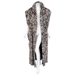 Vintage 1970s Fendi Couture by Karl Lagerfeld Chinchilla Fur Maxi Jacket Vest