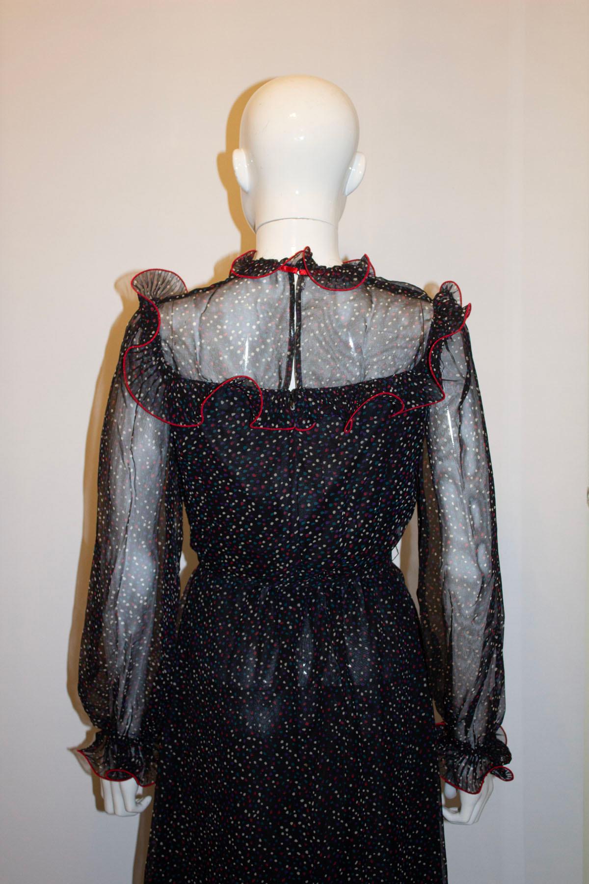 Black Vintage 1978 Fiona Dress For Sale