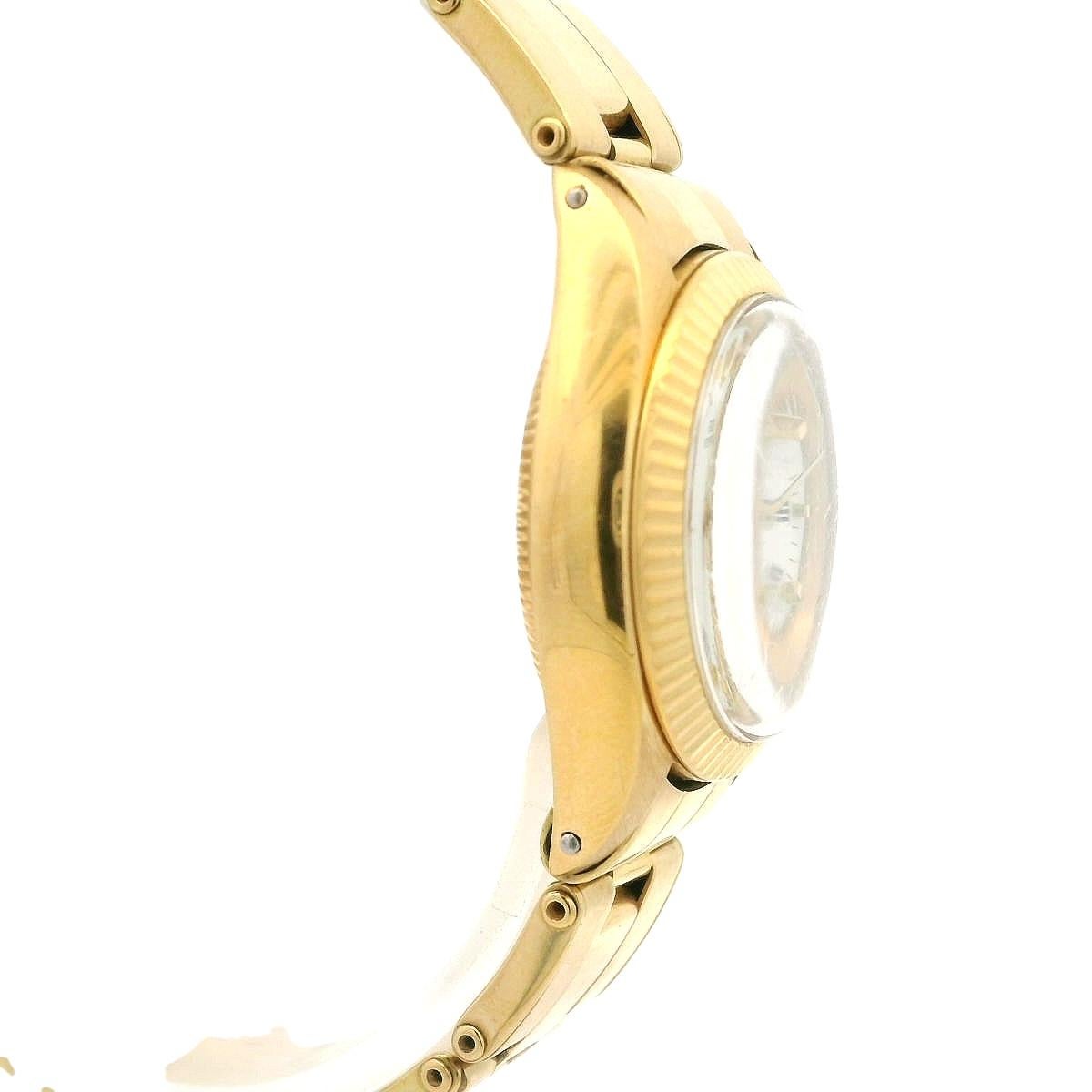 Watchmaker: Rolex
Reference / Serial #: 6719 / 5315461
Movement: Swiss Made - Automatic - Self Winding
Case, Bezel & Bracelet Material: Solid 18k Gold
Weight: 55 Grams
Case Size (Diameter): 25mm (not including the crown)
Height: 30.7mm (lug to