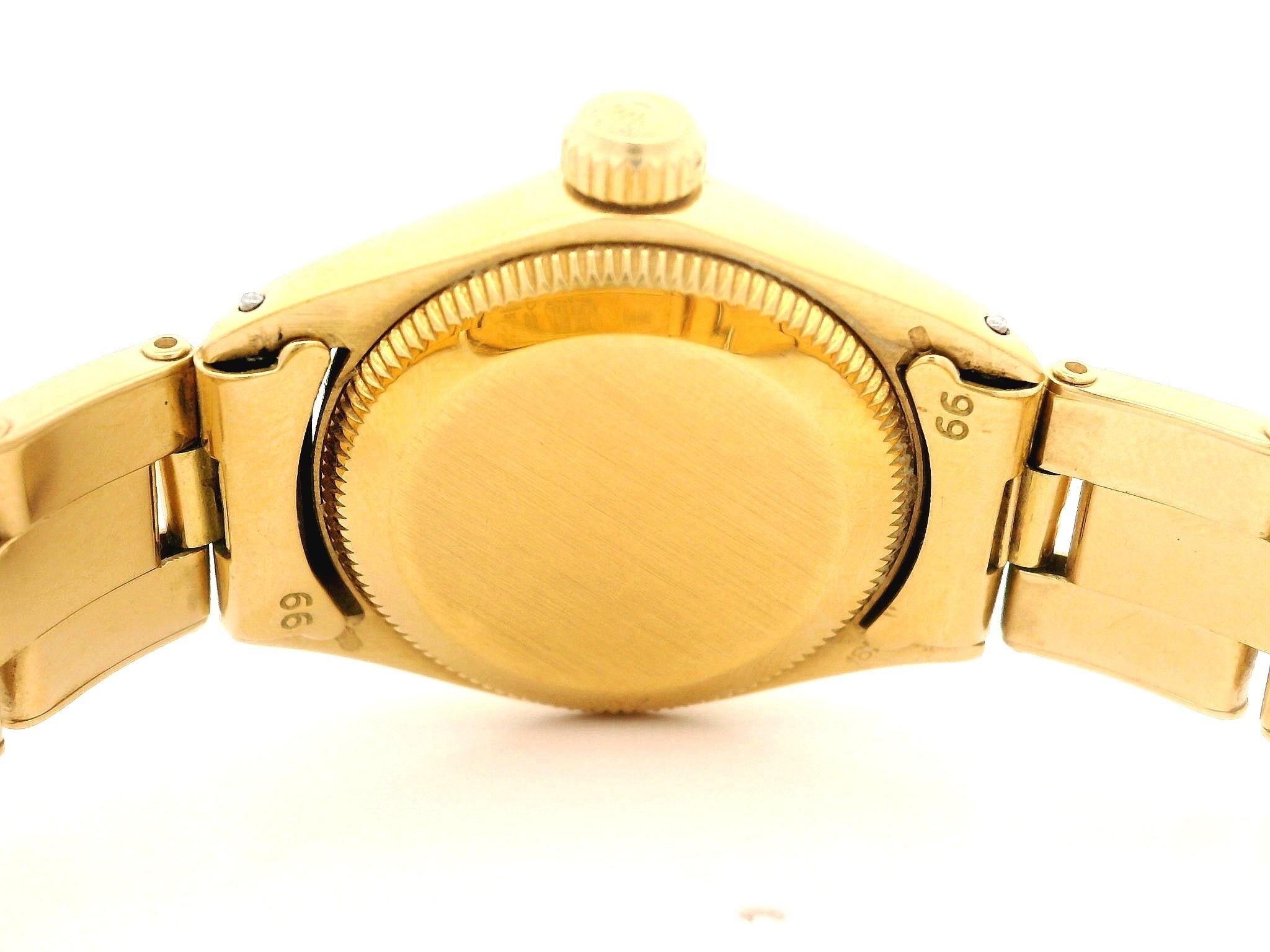 Vintage 1978 Ladies 18k Yellow Gold Rolex 25mm Watch Ref. 6719 w/ Rivet Bracelet 3