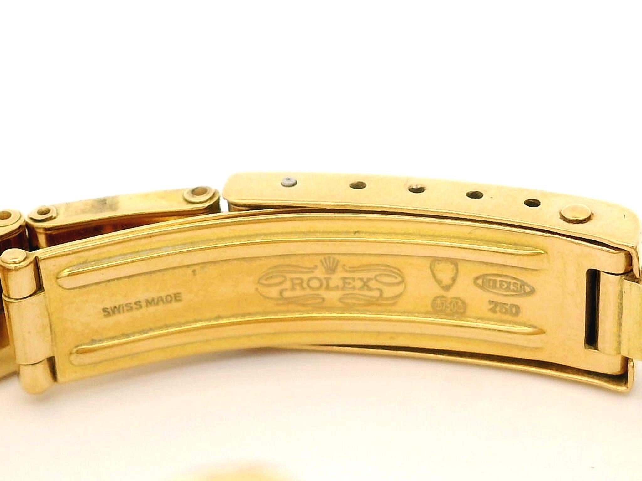 Vintage 1978 Ladies 18k Yellow Gold Rolex 25mm Watch Ref. 6719 w/ Rivet Bracelet 4