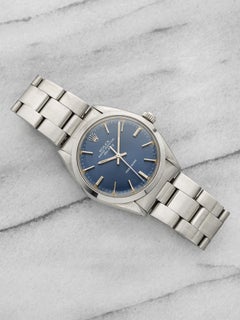 Rolex Air-King 5500 de 1978, de acero inoxidable, con esfera azul con efecto rayos de sol, automático, 34 mm