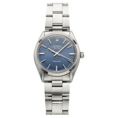 Rolex Air-King 5500 de 1978, de acero inoxidable, con esfera azul con efecto rayos de sol, automático, 34 mm