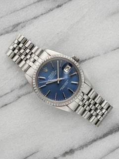 Vintage 1978 Rolex Datejust 16030 Stainless Steel Blue Sunburst Dial Auto 36mm