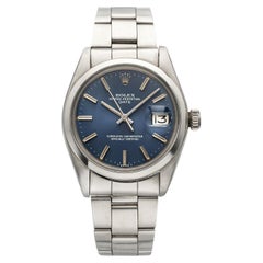 Vintage 1978 Rolex Oyster Perpetual Date 1500 Steel Blue Dial Auto 36mm
