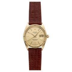 Vintage 1978 Rolex Oyster Perpetual Date 1501 14K YG Champagne Dial Auto 34mm