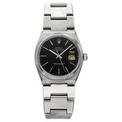 Vintage 1978 Rolex Oysterquartz 17000 Stainless Steel Black Dial 36mm