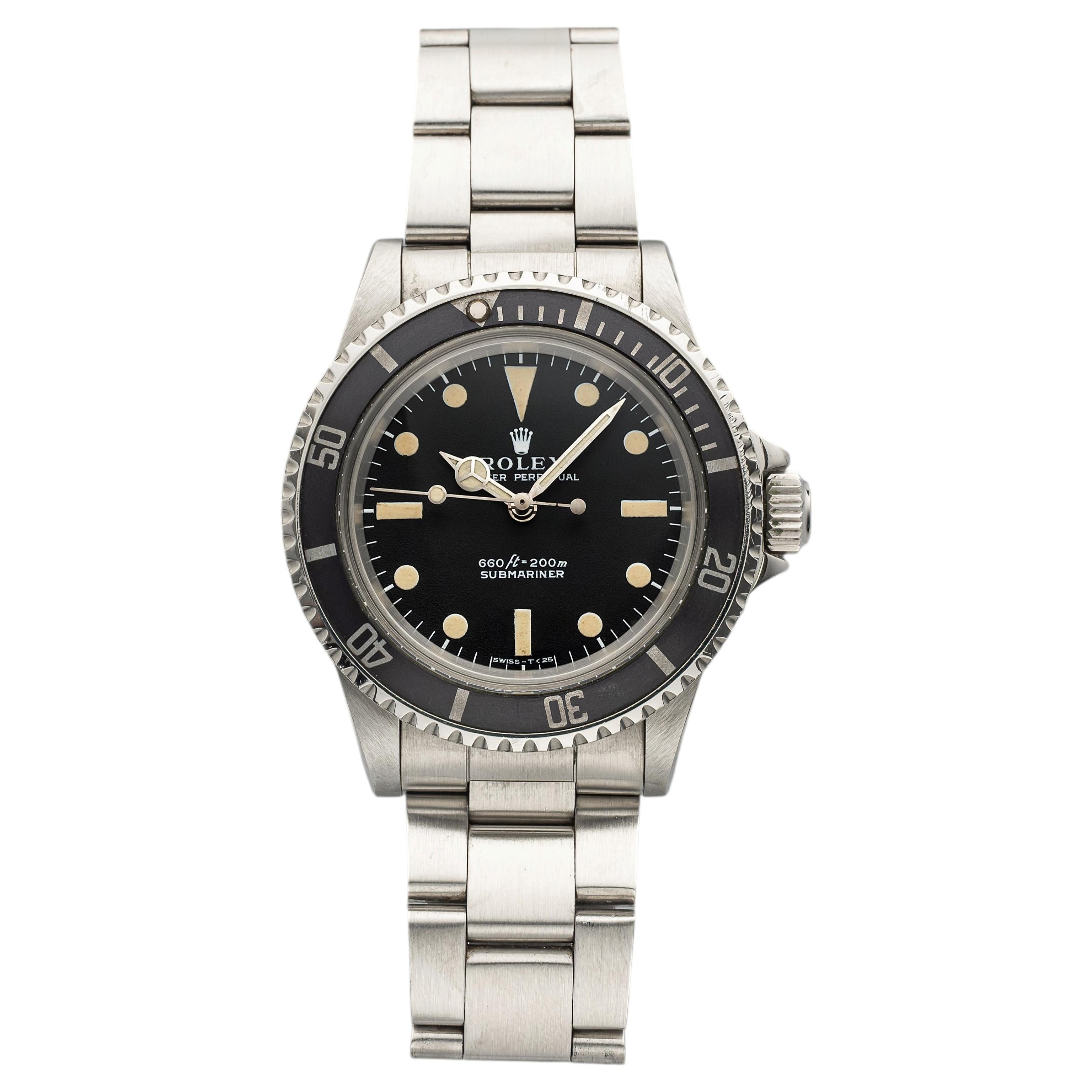 Vintage 1978 Rolex Submariner 5513 Stainless Steel Black Dial Auto 40mm