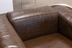 Vintage 1978 William Andrus for Steelcase Brown Leather Soft Seating Armchair