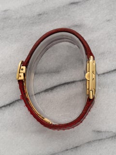 Vintage 1979 Cartier Ceinture 78100 18K Yellow Gold Manual Wind White Roman Dial