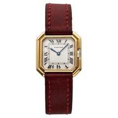 Vintage 1979 Cartier Ceinture 78100 18K Yellow Gold Manual Wind White Roman Dial