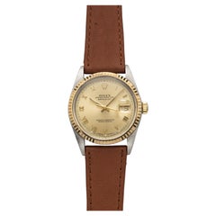 Vintage 1979 Rolex Datejust 16013 Two-Tone Champagne Roman Dial Automatic 36mm