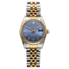 Vintage 1979 Rolex Datejust Two-Tone 16013 Auto Blue Dial 36mm