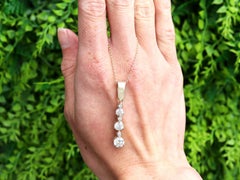 Vintage 90s 1.98 Carat Diamond and 14k Yellow Gold Pendant