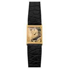 Vintage 1980 Concord Delirium Squelette II 18K YG Skeleton Dial Quartz 24mm