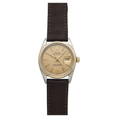 Rolex Datejust 16013 vintage de 1980, bicolore, cadran « Tapestry » couleur champagne, mouvement automatique, 36 mm