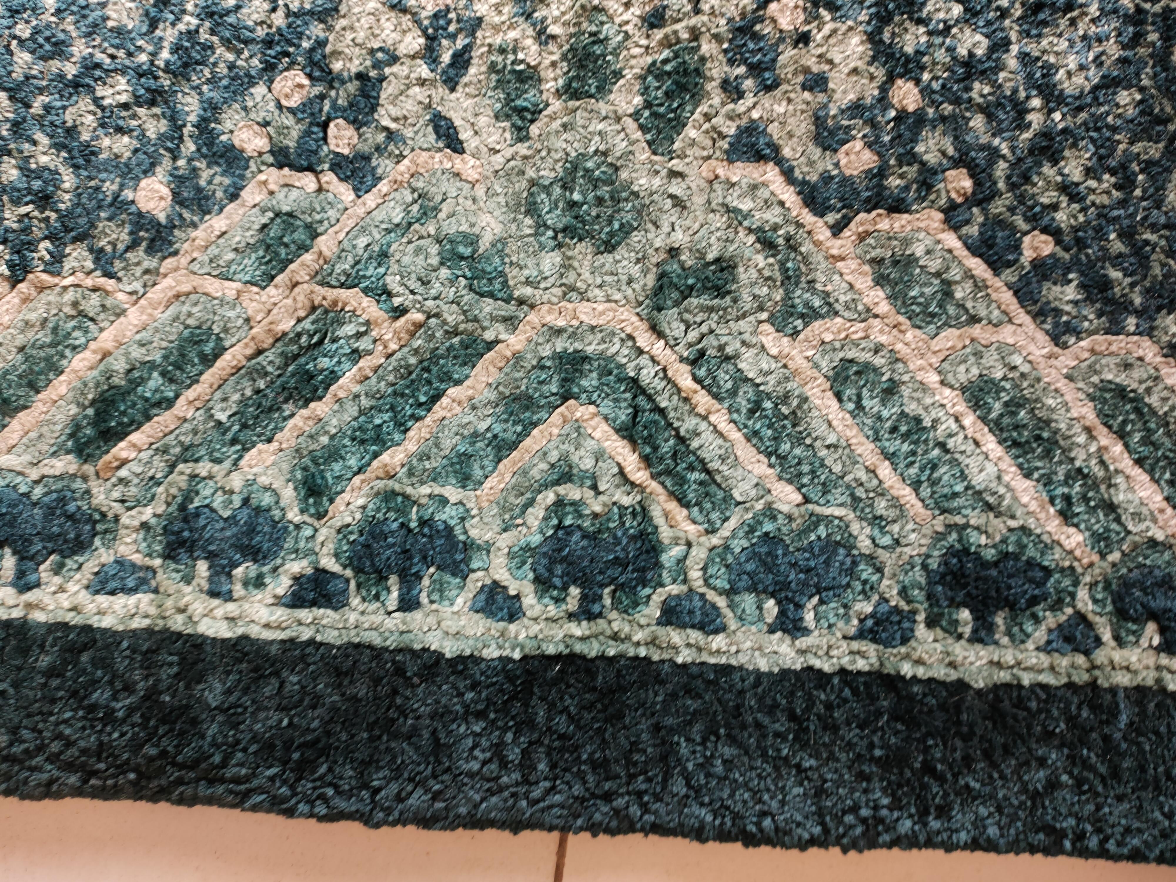 Vintage 1980 Silk Chinese Dragon Carpet ( 3' x 5' - 91 x 152 )  For Sale 4