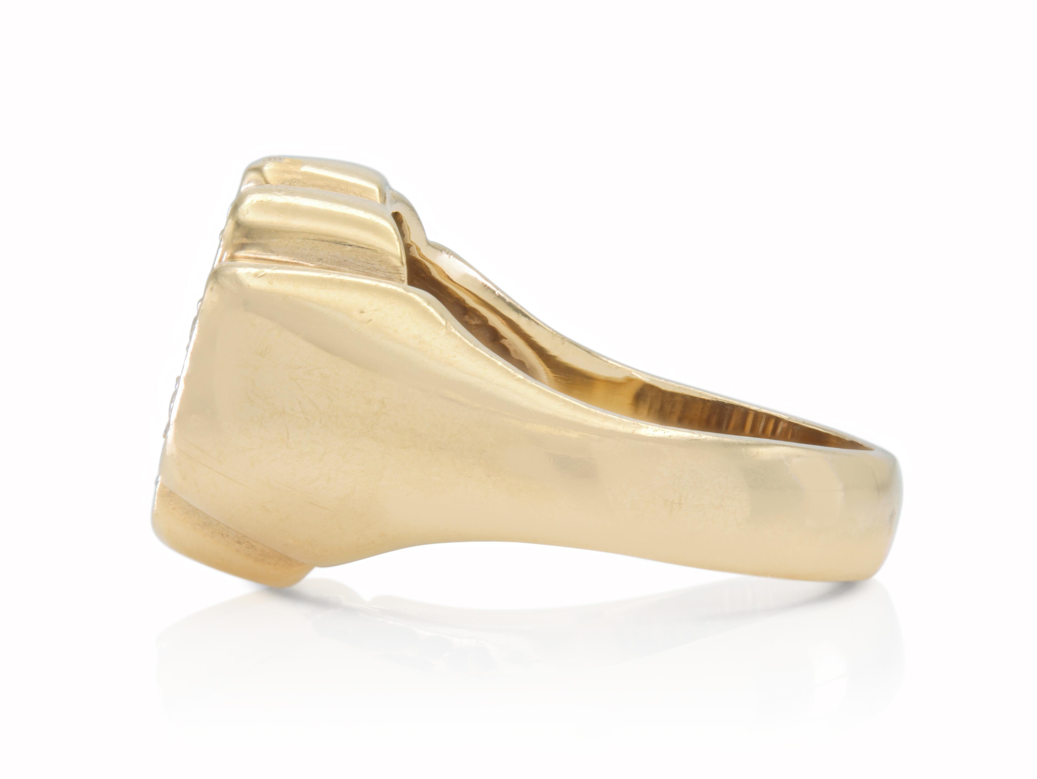 Taglio rotondo Anello con diamanti taglio rotondo vintage degli anni '80 da 0,28 carati in vendita