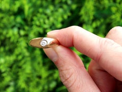 Vintage 1980s 0.35 Carat Diamond and 18K Yellow Gold Engagement Ring