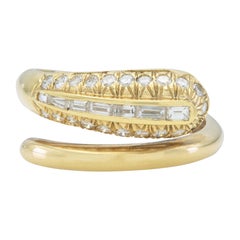 Anello a serpente con diamanti da 0,95 carati degli anni 
80 vintage