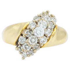 Vintage 1980s 1.00 Carat Round Cut Diamonds Ring