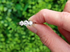 1980s 1.04 Carat Diamond White Gold Three-Stone Engagement Ring