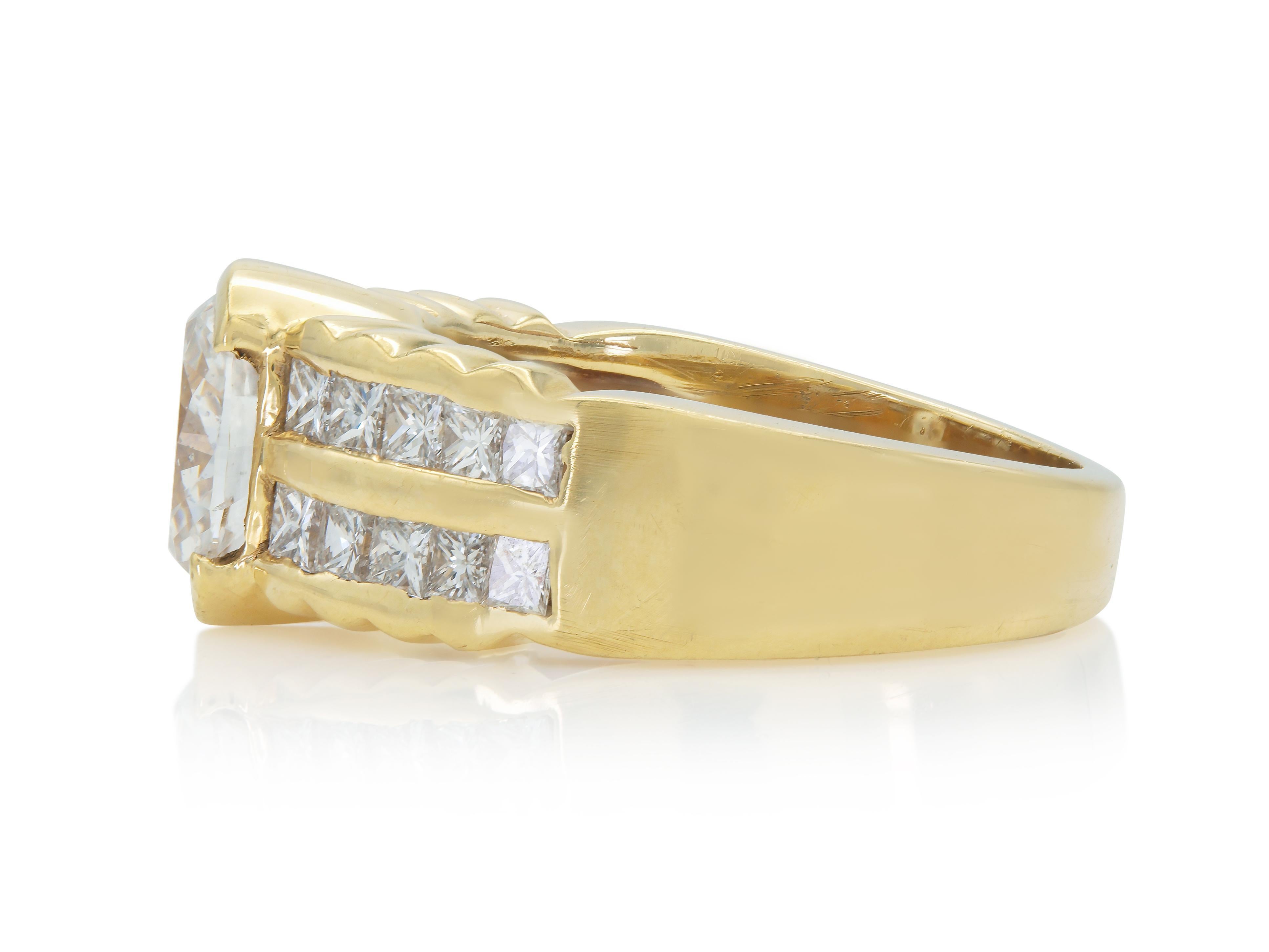 Taille ovale Bague de fiançailles vintage des années 1980 avec diamant ovale de 1,15 carat en vente