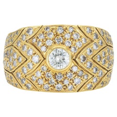 Vintage 1980s 1.21 Carat Diamonds Band Ring